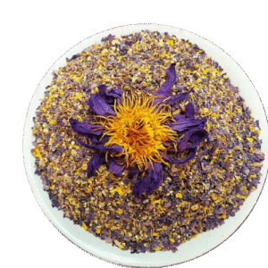 Dried Blue Lotus Flower Tea Cut (Nymphaea caerulea) 100% Ceylon Organic | Herbal Tea / Smoke / Tea Cut | 10g – 30kg - Ceylon Lotus Mart