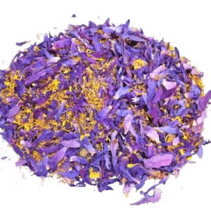 Dried Blue Lotus Flower Stamens & Petals Mix (Nymphaea caerulea) 100% Ceylon Organic | Herbal Tea / Smoke / Stamens & Petals Mix | 20g – 30kg - Ceylon Lotus Mart